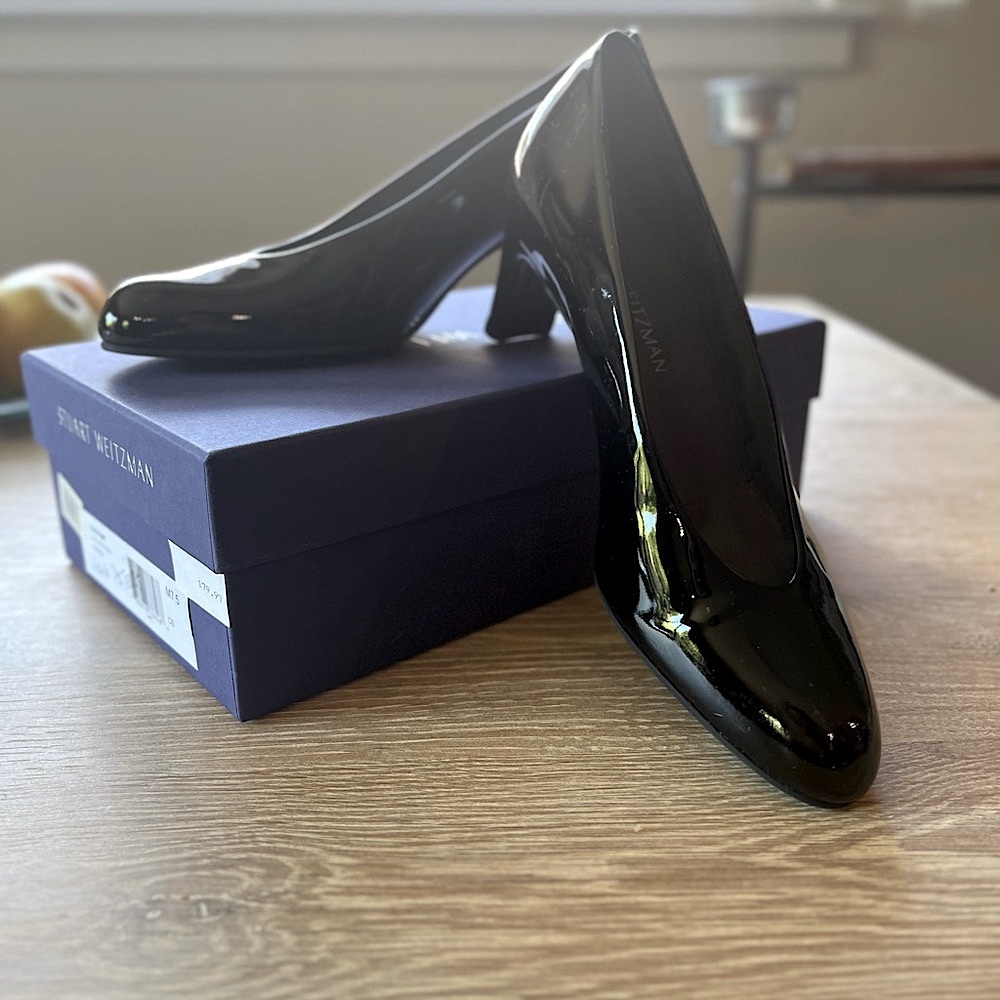 Stuart Weitzman Black Patent Leather Heels
